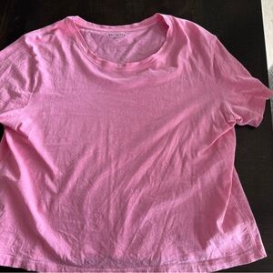 Athleta crop t, size large, color pink, GUC